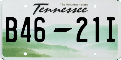 TN license plate B4621I