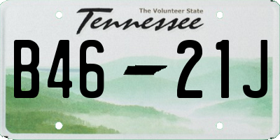 TN license plate B4621J