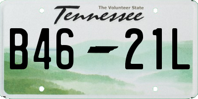 TN license plate B4621L