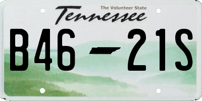 TN license plate B4621S