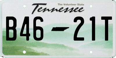 TN license plate B4621T