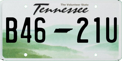 TN license plate B4621U