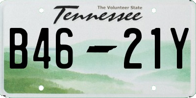TN license plate B4621Y