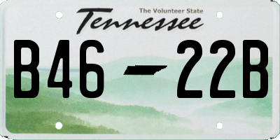 TN license plate B4622B