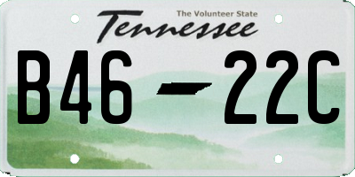 TN license plate B4622C