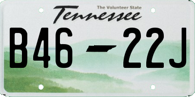 TN license plate B4622J
