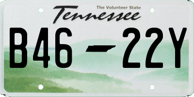 TN license plate B4622Y