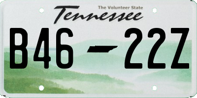 TN license plate B4622Z