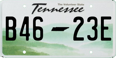 TN license plate B4623E