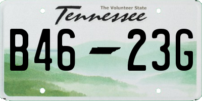 TN license plate B4623G