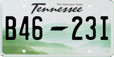 TN license plate B4623I