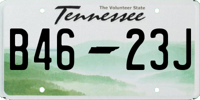 TN license plate B4623J