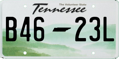 TN license plate B4623L