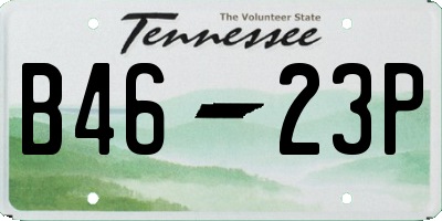 TN license plate B4623P