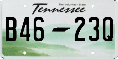 TN license plate B4623Q