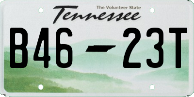 TN license plate B4623T