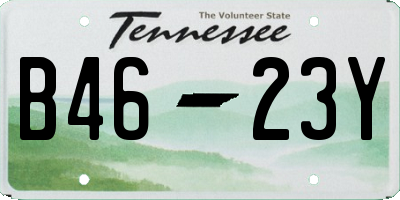 TN license plate B4623Y