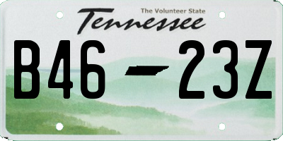 TN license plate B4623Z