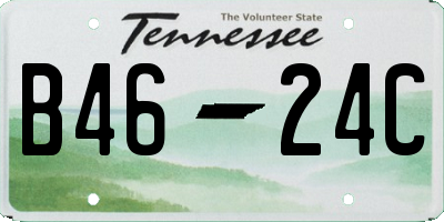 TN license plate B4624C