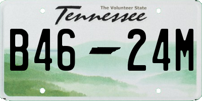TN license plate B4624M