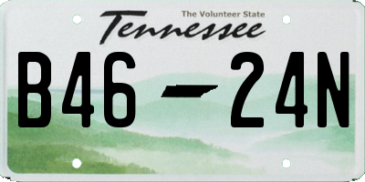 TN license plate B4624N