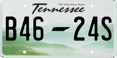 TN license plate B4624S