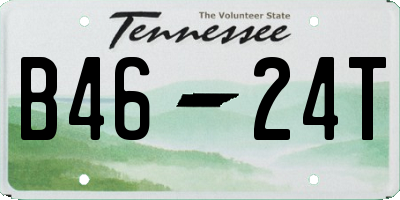 TN license plate B4624T