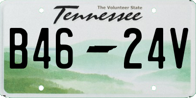 TN license plate B4624V