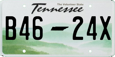 TN license plate B4624X