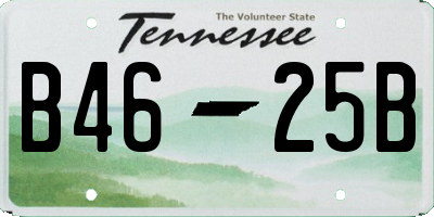 TN license plate B4625B