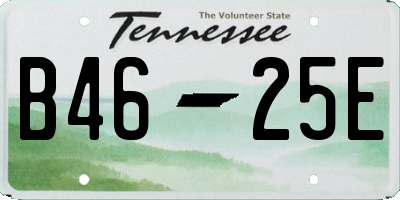 TN license plate B4625E