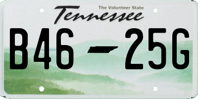 TN license plate B4625G
