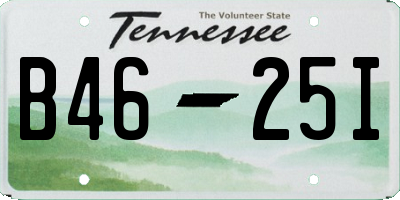 TN license plate B4625I