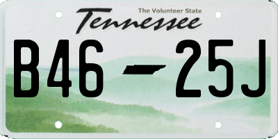 TN license plate B4625J