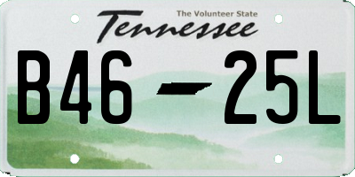 TN license plate B4625L