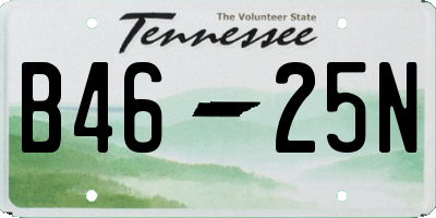 TN license plate B4625N