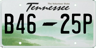TN license plate B4625P