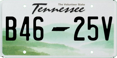 TN license plate B4625V