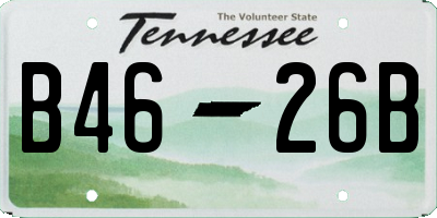 TN license plate B4626B