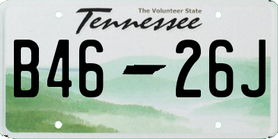 TN license plate B4626J