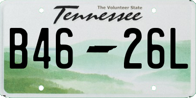 TN license plate B4626L