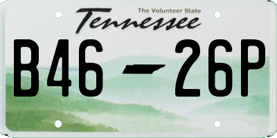 TN license plate B4626P