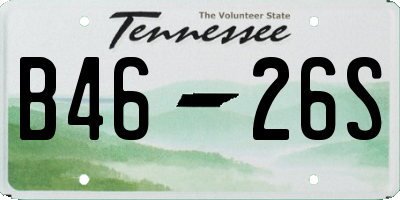 TN license plate B4626S