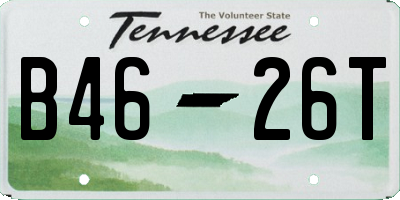 TN license plate B4626T