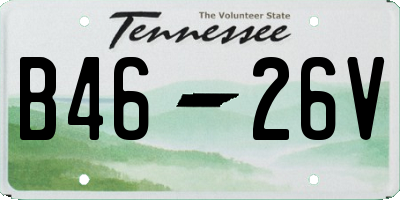 TN license plate B4626V