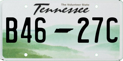 TN license plate B4627C