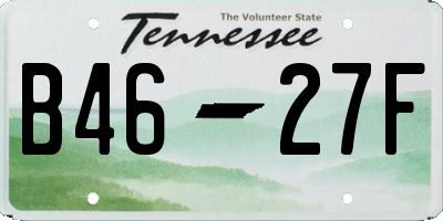 TN license plate B4627F