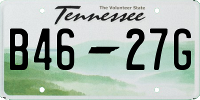 TN license plate B4627G