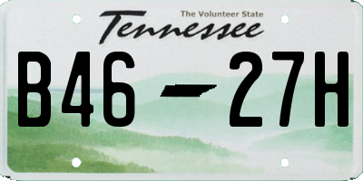 TN license plate B4627H