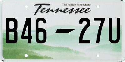 TN license plate B4627U